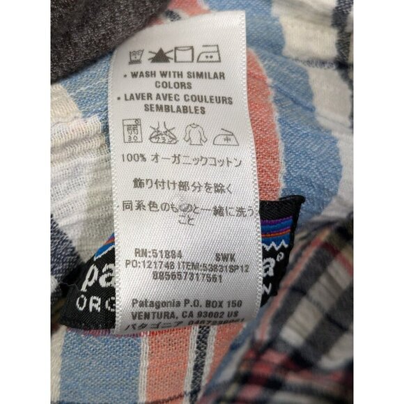 Patagonia A/C Steersman Shirt Mens Large Long Sleeve Button Crinkle Plaid - Picture 4 of 9